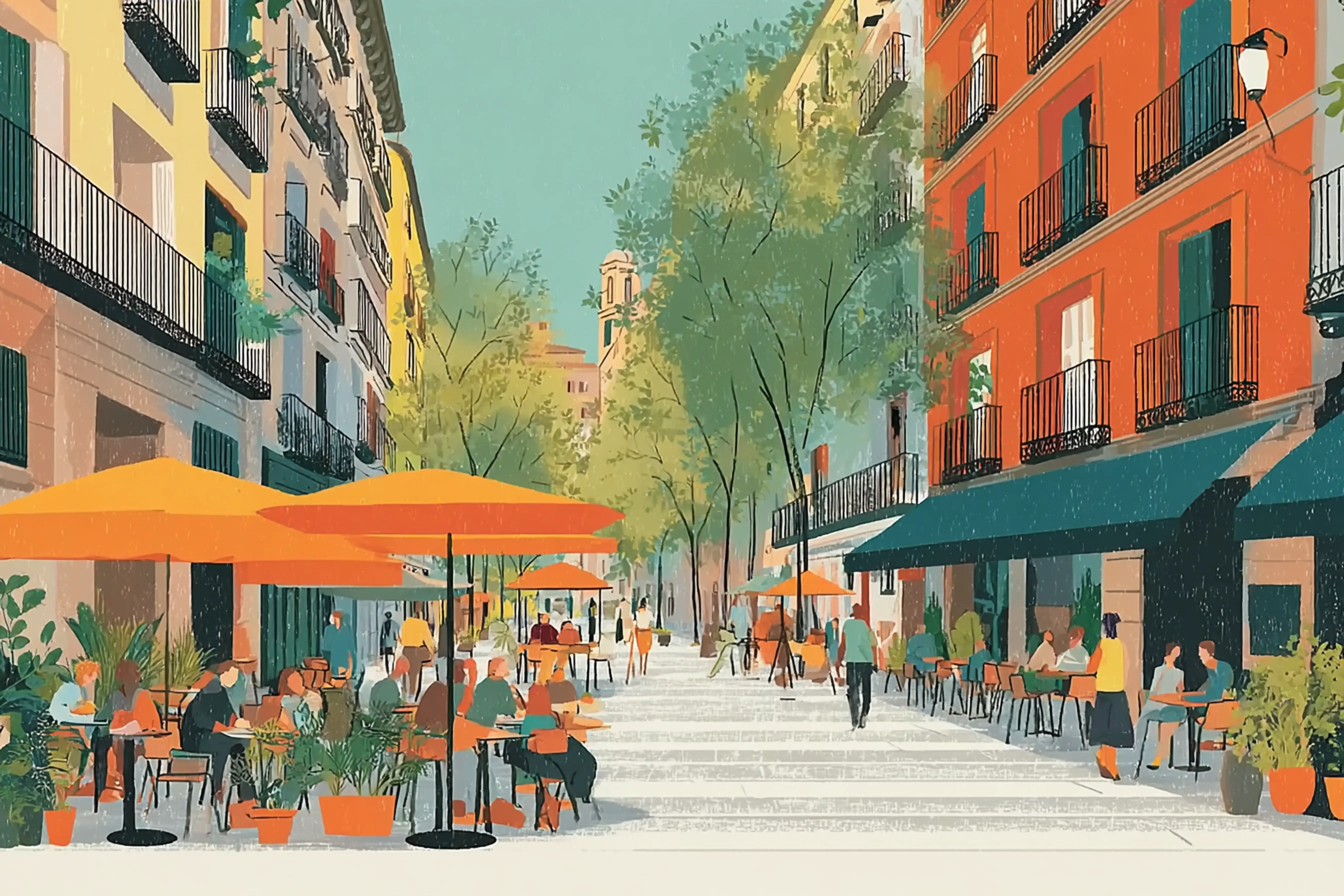 The streets of Madrid